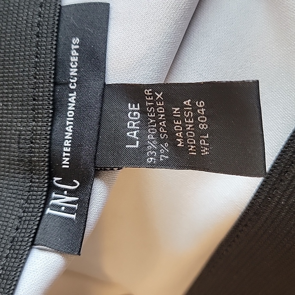 INC International Concepts Black and White Wide Leg Pants - Picture 5 of 5